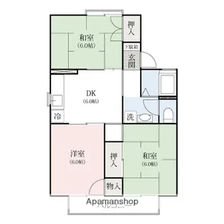 群馬県前橋市石倉町4丁目【アパート】の間取り