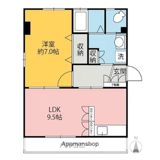 福室ビル【2-B号室】の間取り