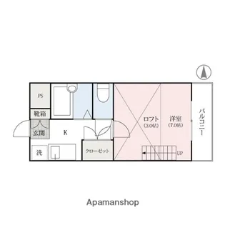 フジコーポ前橋【203号室】の間取り