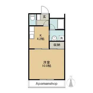カノンハイツ【108号室】の間取り