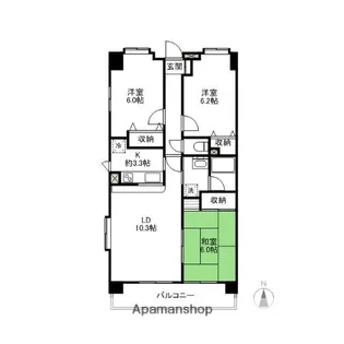 ライフコア前橋【503号室】の間取り