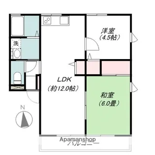 ビバーナムA・B【B202号室】の間取り