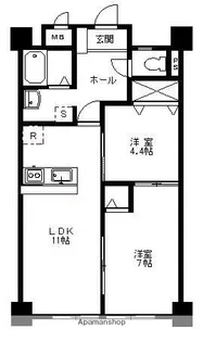 フィフティストームマンション5TH【502号室】の間取り