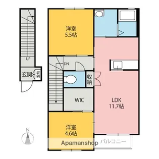 フォルツェ・ラフィーノB【2階】の間取り