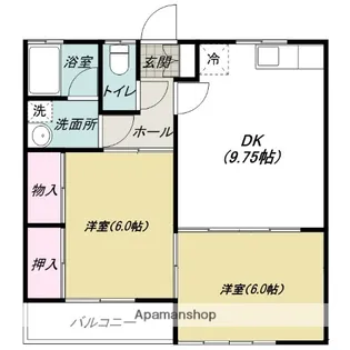 ルブールパレス【2階】の間取り