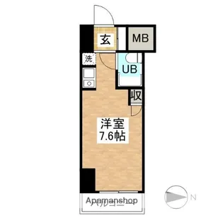 ダイアパレスステーションプラザ前橋【418号室】の間取り