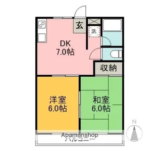 メロータウン【2階】の間取り