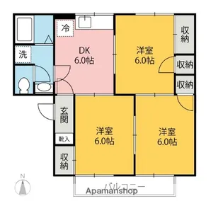 群馬県前橋市緑が丘町【アパート】の間取り