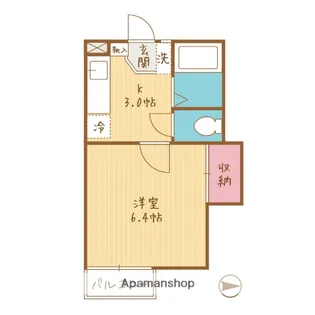 群馬県前橋市総社町総社【アパート】の間取り