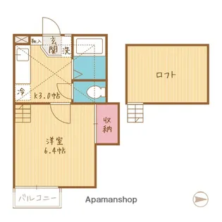 群馬県前橋市総社町総社【アパート】の間取り