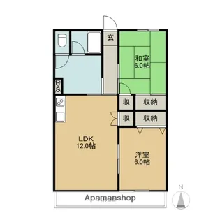 群馬県前橋市下小出町1丁目【マンション】の間取り