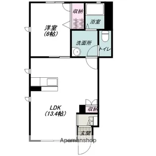 ボヌールシュシュⅠ・Ⅱ・Ⅲ【1階】の間取り