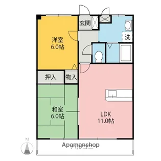 ブルーミング【1階】の間取り