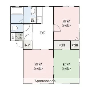 ジュエル【F201号室】の間取り
