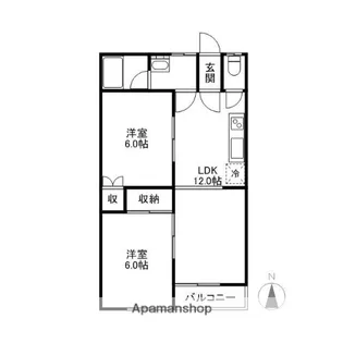 ユーハイツ【202号室】の間取り