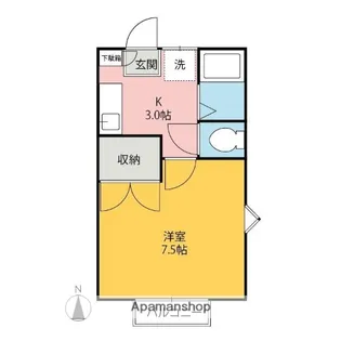 ビューハイツ江木【101号室】の間取り