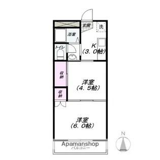 リバーレグルス【303号室】の間取り