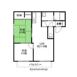アゼリアⅡ【2階】の間取り