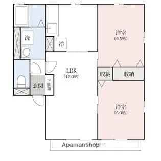ヴィラ・デ・セントレージA・B・C【2階】の間取り