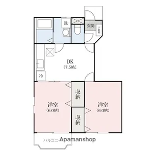 シャルマンハイツ【102号室】の間取り
