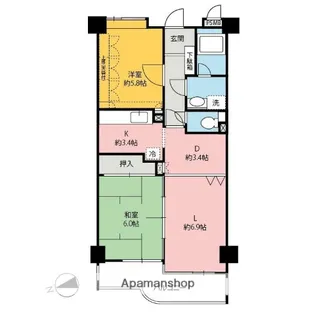 ウィンベルコーラス前橋第一【404号室】の間取り