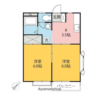 パークヒルA【202号室】の間取り