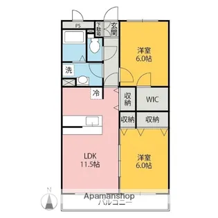 カーサ・ウィスタリア【203号室】の間取り
