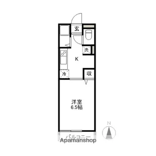 シャン・ド・フルールAB【1階】の間取り