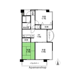 セントラルマンション【3階】の間取り