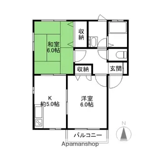 ドミトリー蒼海A・B【2階】の間取り