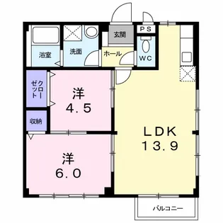 ローズガーデン【2階】の間取り