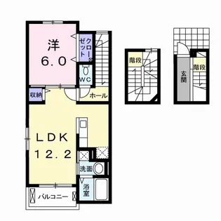 ロワール ウエスト【3階】の間取り