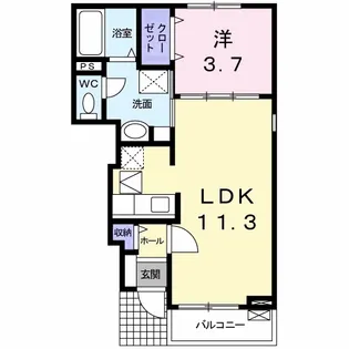 ノーヴァ【1階】の間取り