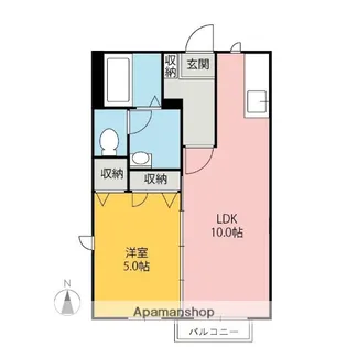 群馬県前橋市端気町【アパート】の間取り