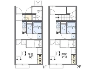 レオパレスウッド ワーク【203号室】の間取り