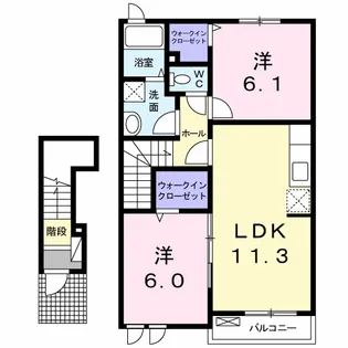 プラシード・K Ⅱ【2階】の間取り