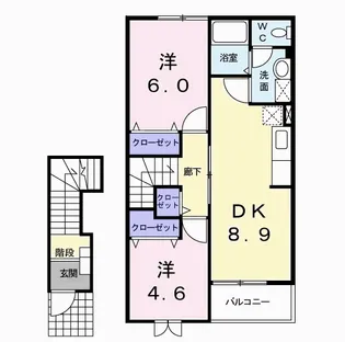 ブランシェヴィーB【2階】の間取り