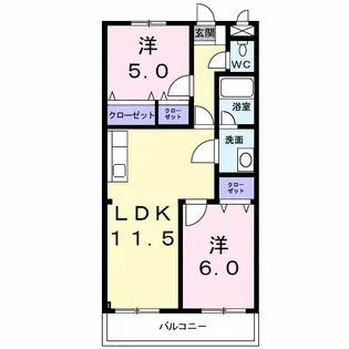 グレイスマンション【104号室】の間取り