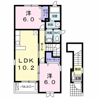 ファイン・グラースⅠ【2階】の間取り