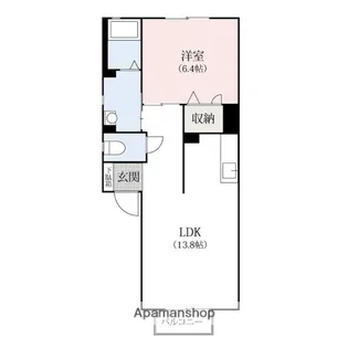 ラ・メゾン・イッコクB棟【2階】の間取り