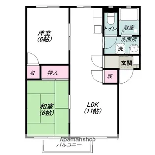 シャンブル【2階】の間取り