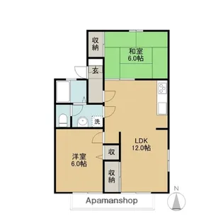 セゾンブローニュ【103号室】の間取り