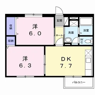 エミネンスユイⅡ【2階】の間取り