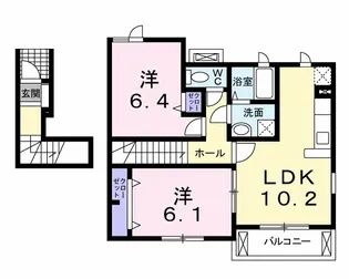 アルモニーA【2階】の間取り