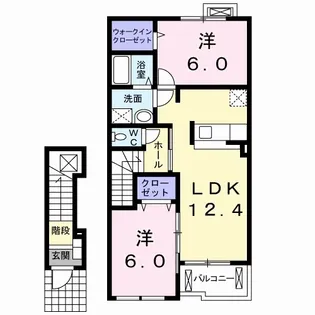 アルデンヌC【2階】の間取り