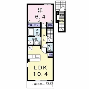 1LDKの間取り画像