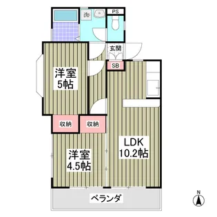 チェリーヒル【1階】の間取り