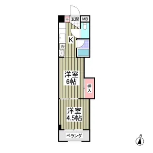 エルプレシア前橋【407号室】の間取り