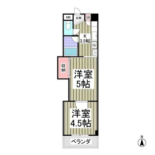 エルプレシア前橋【208号室】の間取り