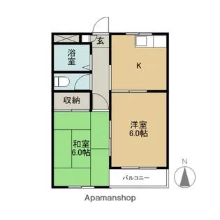 群馬県前橋市青梨子町【アパート】の間取り